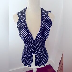 BEBE Silk collared halter
